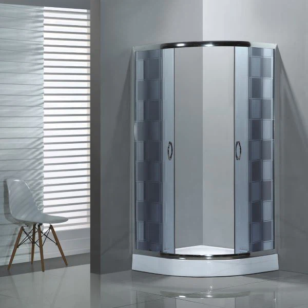 Duschbox med två dörrar i surt glas